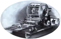 1918 ilustração de uma máquina de mimeógrafo