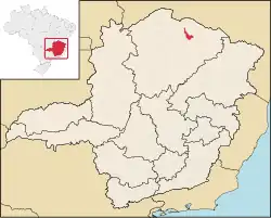 Localização de Pai Pedro em Minas Gerais