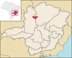 Localização de Santa Fé de Minas em Minas Gerais