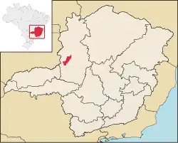 Localização de Vazante em Minas Gerais