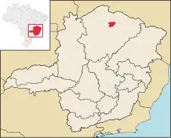 Localização de Verdelândia em Minas Gerais