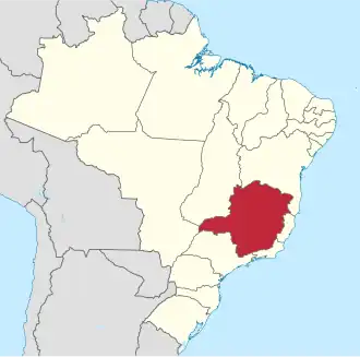 Localização de Minas Gerais