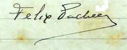 Assinatura de Félix Pacheco