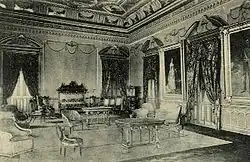 Interior do palácio no início do século XX.
