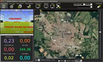 Interface do software Mission Planner