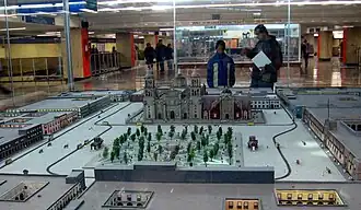 Maquete da Cidade do México em 1910, situada na Estação Zócalo da Linha 2.