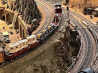 Modelo ferroviário na escala S no Spielzeugmuseum Nürnberg, 2022.