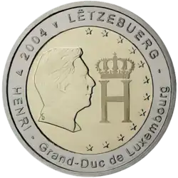Moeda comemorativa 2 euros 2004, Luxemburgo