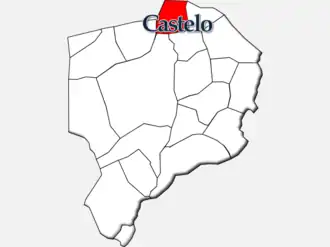 Localização no município de Moimenta da Beira