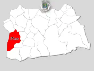 Localização no município de Monção