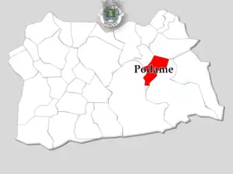 Localização no município de Monção