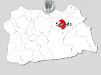 Localização no município de Monção