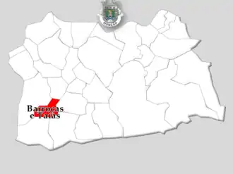 Localização no município de Monção