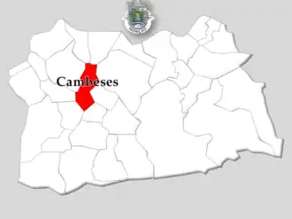 Localização no município de Monção