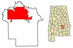 Localização no condado de Montgomery