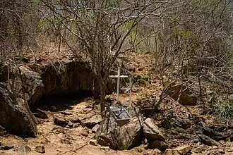 Grota do Angico, no município de Poço Redondo, local onde Lampião, Maria Bonita e outros cangaceiros foram mortos pela polícia[1]