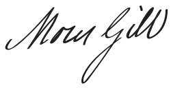 Assinatura de Moses Gill