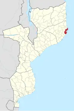 Localização do distrito em Moçambique
