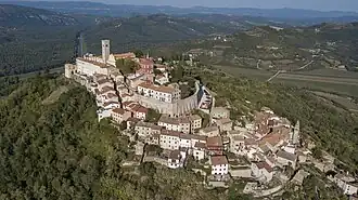Vista aérea de Motovun.