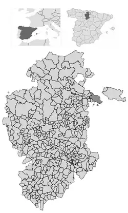 Localização do município na província de Burgos