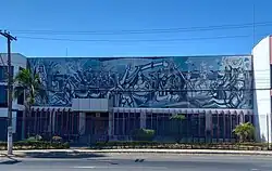 Vida de São João Bosco, mural na fachada do Colégio Maria Auxiliadora (1983), em Goiânia