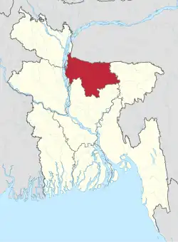 Localização de Mymensingh