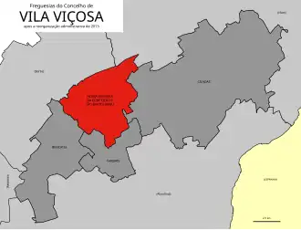 Localização no município de Vila Viçosa