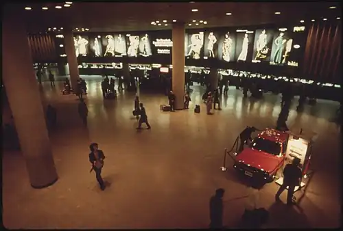 Saguão da Amtrak em 1974