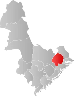 Mapa do condado de Agder com Vegårshei em destaque.