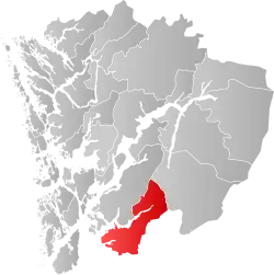 Localização de Etne em Hordalândia