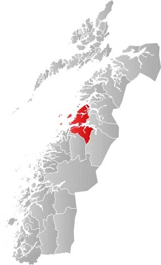 Mapa da comuna de Bodø