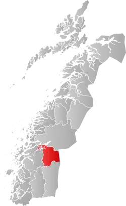 Mapa do condado de Møre og Romsdal com Hemnes em destaque.
