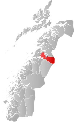 Mapa do condado de Møre og Romsdal com Fauske em destaque.