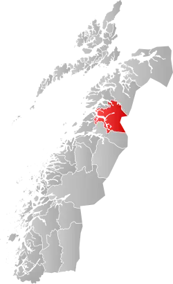 Mapa do condado de Møre og Romsdal com Sørfold em destaque.