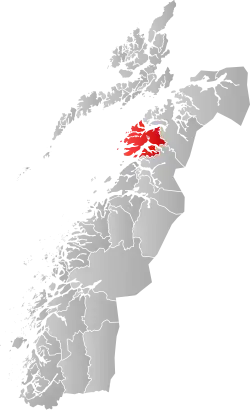Mapa do condado de Møre og Romsdal com Steigen em destaque.