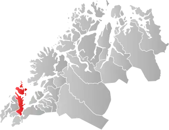 Mapa da comuna de Harstad