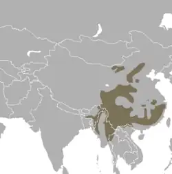 Distribuição do goral-chinês