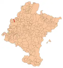 Localização do município de Iturmendi em Navarra