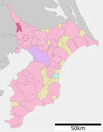 Localização de Nagareyama