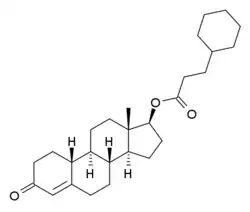 Estrutura química de Ciclohexilpropionato de nandrolona