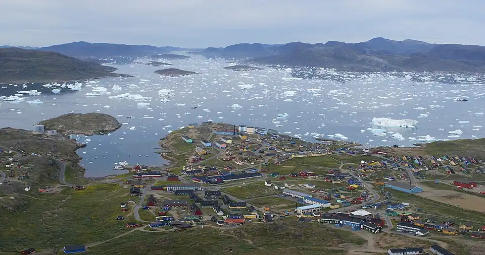 Vista aérea de Narsaq