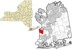 Localização no condado de Nassau