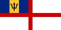 Bandeira naval da Guarda Costeira de Barbados.