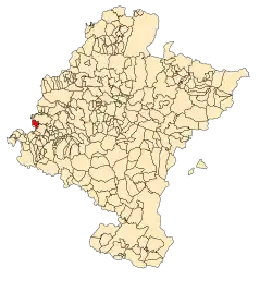 Localização do município de Zúñiga em Navarra