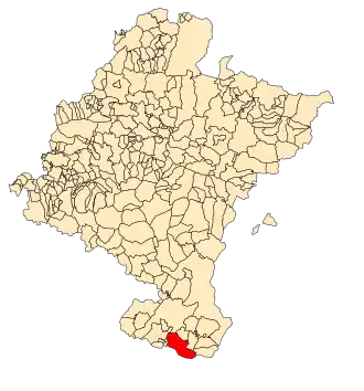 Localização do município de Ablitas em Navarra