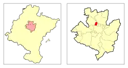 Localização do município de Berriozar em Navarra