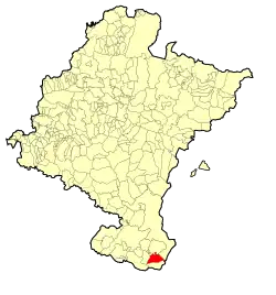 Localização do município de Buñuel em Navarra