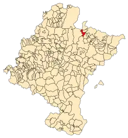 Localização do município de Burguete em Navarra