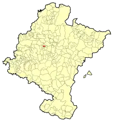 Localização de Ciriza em Navarra