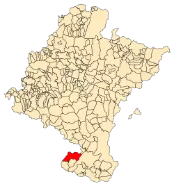 Localização do município de Corella em Navarra